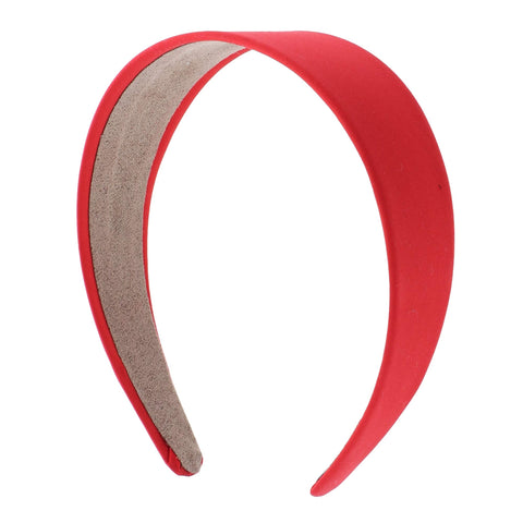 Girls 2 inch Satin Headband - Red