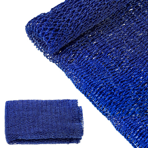 African Net Bath Sponge African Body Exfoliating Net Long Net Bathing Sponge Exfoliating Shower Body Scrubber Back Scrubber Skin Smoother for Daily Use or Stocking Stuffer (Blue)