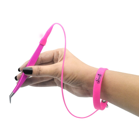 Lash Tweezers Protector Bracelet Wristband Pink