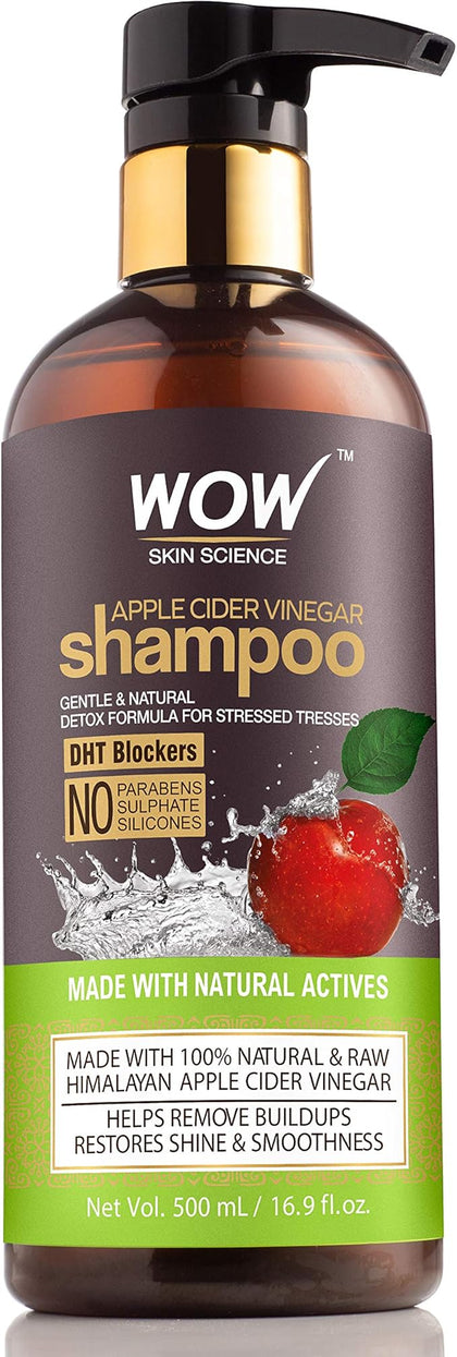 WOW Skin Science Apple Cider Vinegar Shampoo + Hair Conditioner (500m/16.9 FL Oz each)
