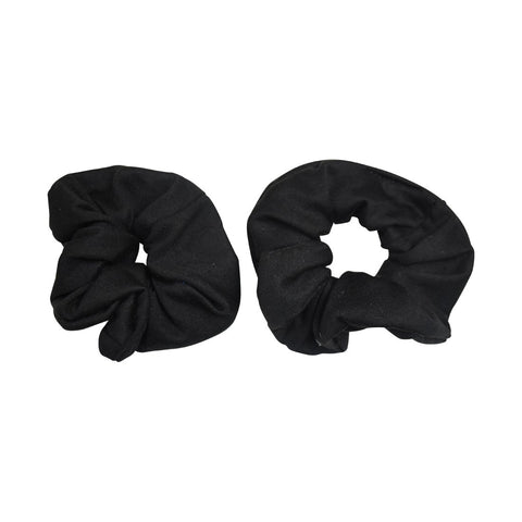 Motique Accessories Set of 2 Large Solid Scrunchies - Black