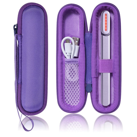 co2CREA Hard Carrying Case Compatible with SolaWave 4-in-1 Facial Wand (Violet)