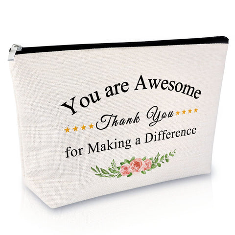 Appreciation Gift for Nurse Doctor Teacher Makeup Bag Medical Assistant Gift for Women Cosmetic Bag Thank You Gifts for Employees Social Worker Christmas Birthday Retirement Gift Travel Cosmetic