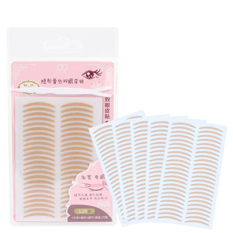 Pormasbenzer Natural Complexion, Wide: 480Pcs Natural Invisible Fiber Single Side Double Eyelid Tape Stickers - Instant Eye Lift Without Surgery - Perfect For Hooded, Droopy, Uneven, Or Mono-E