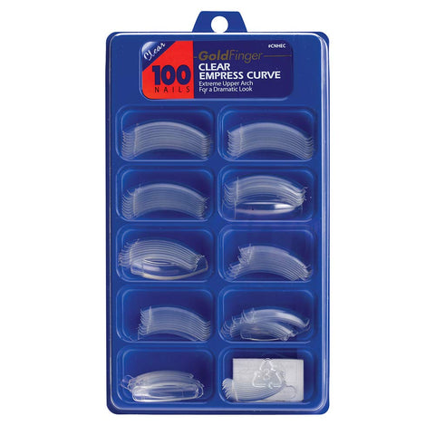 Gold Finger 100 Nails Clear Empress Curve by Kiss