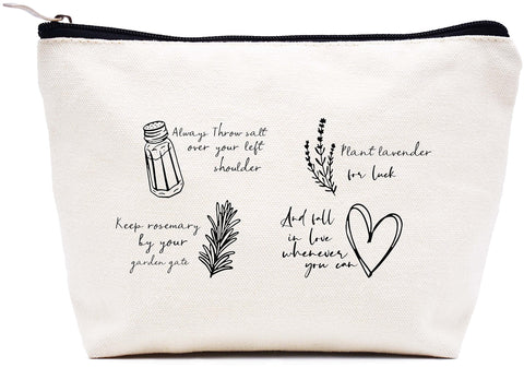 LIBIHUA family friends bag, 68-Salt Rosemary Lavender Love, 9.8?W x7?H x2.7?Bottom, Salt Rosemary Lavender Love