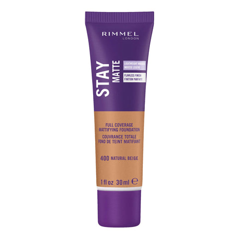 Rimmel Stay Matte Liquid Mousse Foundation, Natural 400, 30ml