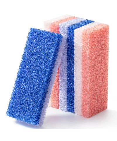 Slick- Pumice Stone for Feet Callus Remover, 4 Pack, 2 Colors, , Foot Scrub for Pedicure, Foot Stone Pumice, Callus Remover for Feet, Foot Callus Remover, Feet Scrubber Dead Skin, Foot Pumice Stone