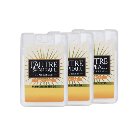 SPF 30 Credit Card Shape Sunscreen Spray by L'AUTRE PEAU | Special 3 Pack - Translucent Frost Color