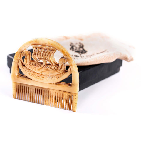 Norse Tradesman Authentic Bone Drakkar Comb for Beard and Hair