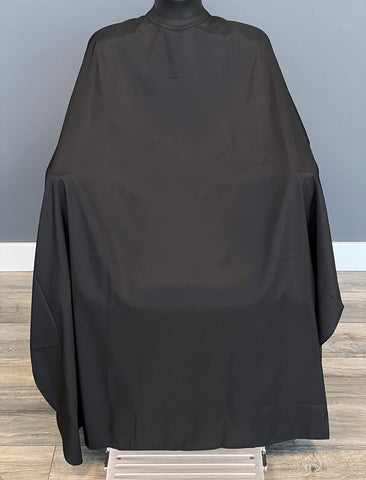 TRU BARBER Silicone neck cape, 100% Polyester, light weight cape and Waterproof, Professional Cape with Snap Closure Hair Salon Cutting Cape, Barber Cape, Barbershop cape, 50" x 58â€Â (Black)