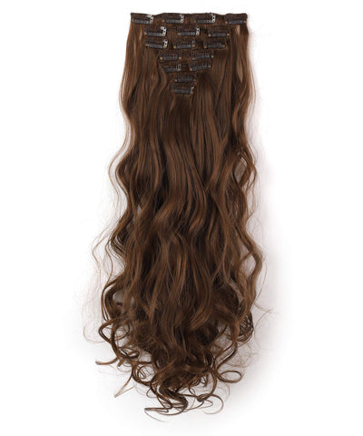 10: Onedor 20" Curly Full Head Clip In Synthetic Hair Extensions 7Pcs 140G (10)