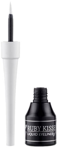 Ruby Kisses Classic Liquid Eyeliner, Smudgeproof Long Lasting Eye Makeup with Felt-Tip Applicator (1 PACK, White)
