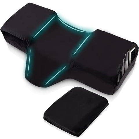 Ergonomic Lash Pillow for Lash Extensions - Memory Foam Lash Pillow with Velvet Pillowcase - Comfy Lash Neck Pillow, Eye Lash Pillow, Sturdy Head Pillow For Eyelash Extension Bed