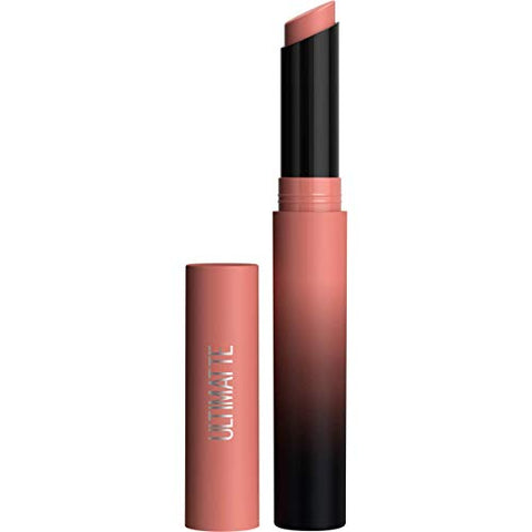 Maybelline New York Color Sensational Ultimatte Matte Lipstick, Non-Drying, Intense Color Pigment, More Buff, Pink Beige, 1 Count