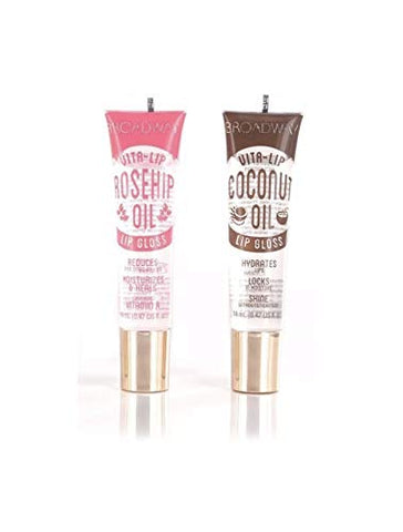 Broadway Vita-Lip Clear Lip Gloss 0.47oz/14ml (2PCS - Coconut & Rosehip Oil)
