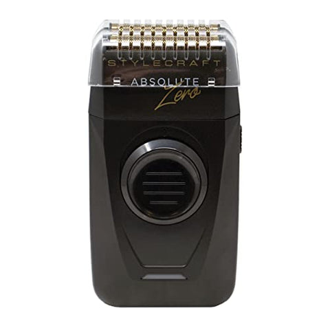 StyleCraft Absolute Zero Professional Finishing Foil Shaver with Built-in Retractable Trimmer Black