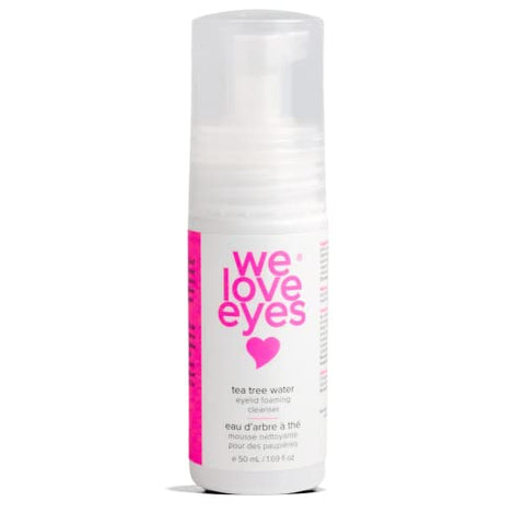 We Love Eyes - 100% Oil Free Tea Tree Water Eyelid Foaming Cleanser - For Eyelash Extension Home Care, Extend Lash Retention, Non-Irritating Formula