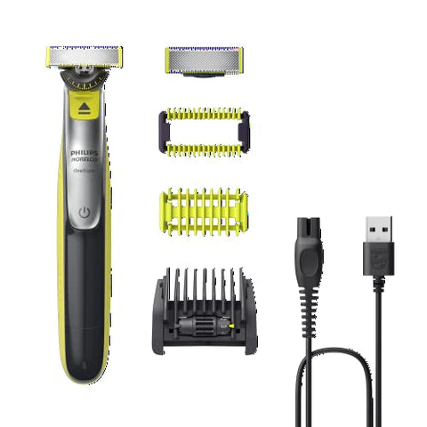 Philips Norelco OneBlade 360 Face + Body Hybrid Electric Trimmer and Shaver, QP2834/70