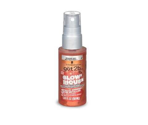 got2b GLOW'RIOUS Metallic Shimmer Hair Glitter & Body Glitter Duel Spray 1.69oz (Copper)