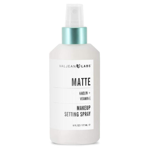 Valjean Labs Matte Makeup Setting Spray | Koalin + Vitamin E | Long-Lasting Wear, Matte Finish | Helps Hydrate and Control Oil | Paraben Free, Cruelty Free, Made in USA (6 oz)