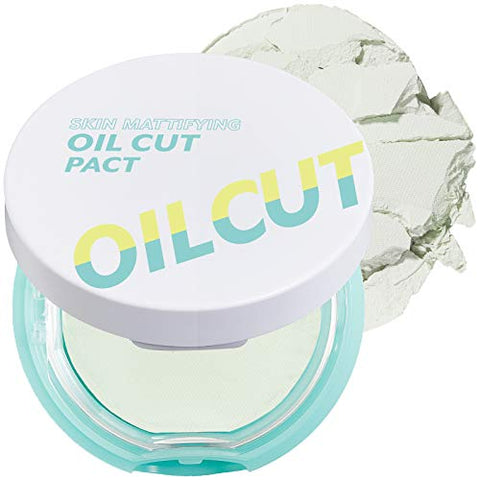 I'M MEME Compact - Oil Cut Pact | With Green Powder, Mineral, Setting Powder, Translucent, Sebum Control for Oily and Combination Skin Type, Mattifying Effect, Sebum Free, HD Face Makeup, Pressed Finishing Powder, One Size, Gift, 0.34 Oz