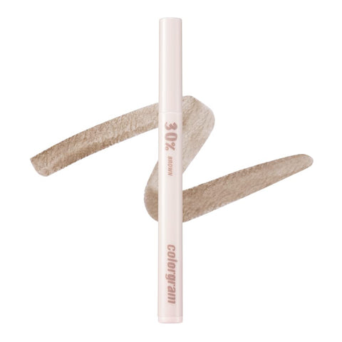 COLORGRAM Shade Re-Forming Brush Liner - 30% Brown | Soft & Natural Eyeliner, Long Lasting, Matte Finish, Smudgeproof Liquid Eyeliner for All Day Wear and Daily Makeup, Winged Eyes, Cat Eye