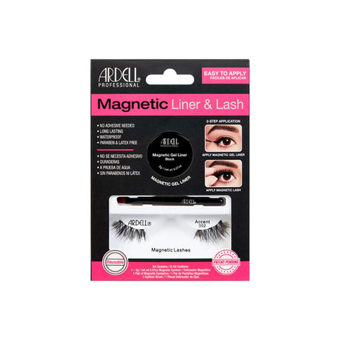 Ardell Magnetic Gel EyeLiner & False Lashes, Accent 002, 1 set