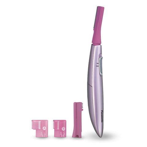 Panasonic Women’s Facial Hair Remover and Eyebrow Trimmer with Pivoting Head, Includes 2 Gentle Blades for Brow and Face and 2 Eyebrow Trim Attachments, Battery-Operated - ES2113PC