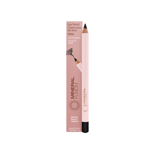 Mineral Fusion Eye Pencil, Eyeliner with Soothing Chamomile, Meadowfoam & Vitamin E, Velvety Smooth, Hypoallergenic Eye Makeup to Line & Define (Coal) 0.04 oz