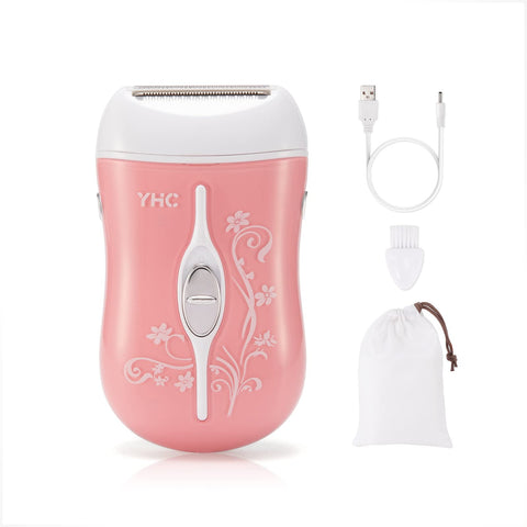 YHC Electric Razors for Women, Rechargeable Cordless Shaver for Womens Leg Underarm Bikini Public Hairs Removal.