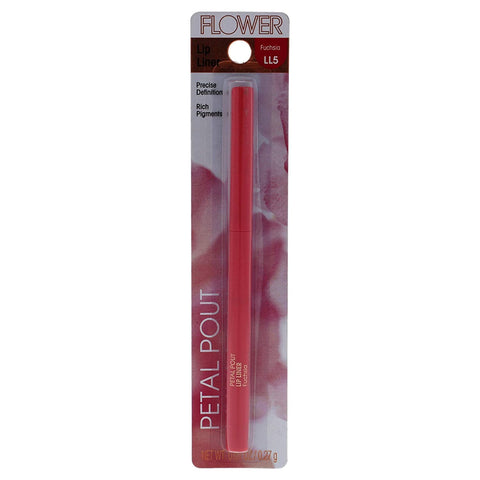 Flower Beauty Petal Pout Lip Liner - Smooth & Creamy Lip Liner with Pigment Rich Color, Prevents Feathering of Lip Color, Comes with Built-in Sharpener (Fuchsia)