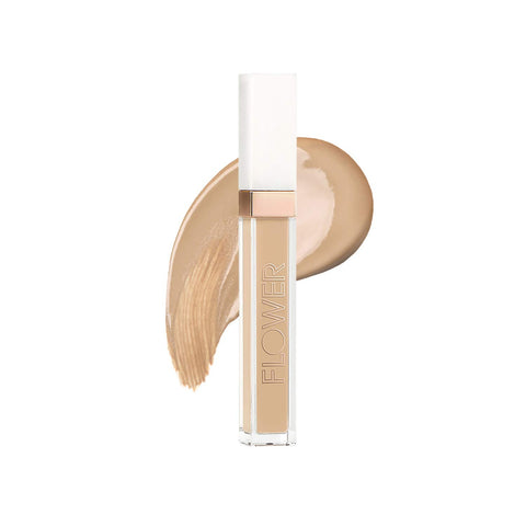 Flower Beauty Light Illusion Full Coverage Concealer- Diffuse Dark Under Eye Circles, Weightless Formula, Crease Proof Makeup (Light)