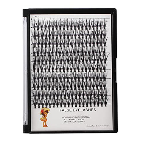 Scala 200pcs/Pack C Curl 20 Root Thickness 0.07mm Professional Makeup Individual Lashes Black Individual Cluster Eye Lashes Grafting Fake False Eyelashes (17mm)