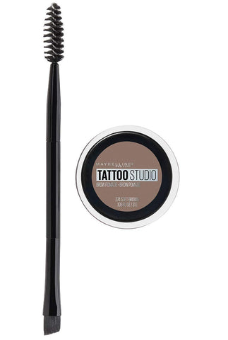 Maybelline New York TattooStudio Brow Pomade Long Lasting, Buildable, Eyebrow Makeup, Soft Brown, 1 Count