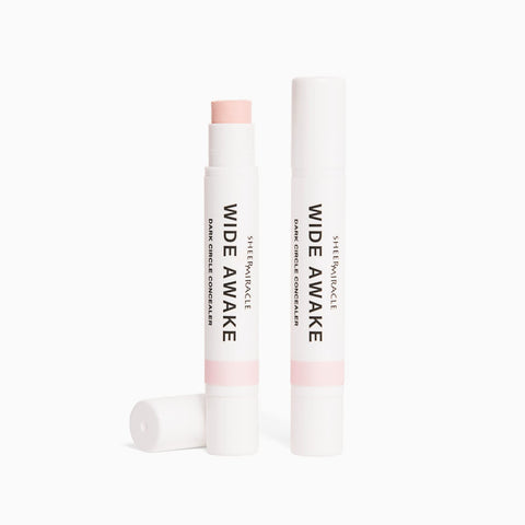 2-PACK Wide Awake Dark Circle Concealer Pink Under Eye Brightener, Vegan Organic Cruelty-Free (Two 2g Tubes)