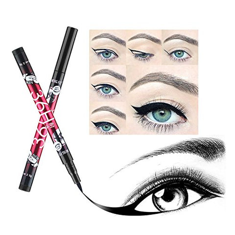 2pcs 36H Black Eyeliner Pencil Long Lasting Waterproof Liquid Eyeliner Pen Natural Eye Liner Makeup