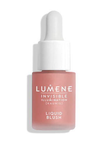 Lumene Invisible Illumination Liquid Blush Pink Blossom - Dewy Makeup Cheek Tint with Luminizing Pigments for Hydrated Glowing Skin - Weightless Liquid Blush for Cheeks (0.5 Fl Oz)