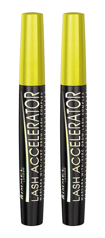 Rimmel Lash Accelerator Mascara, Black, Pack of 2