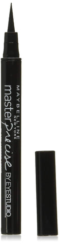 Maybelline Eyestudio Master Precise All Day Liquid Eyeliner Makeup, Black, 0.034 fl. oz.