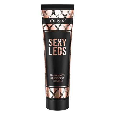 Onyx Sexy Legs Tanning Lotion with Bronzer - Gradual Leg Makeup - Double Bronzing Lotion for Perfectly Tanned Legs & Hard To Tan Body Parts - Legs Tanner with Fast-Absorbing Formula & Anti-Orange Technology - Waterproof Quicktan