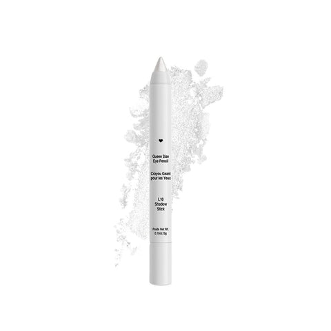 shangdi Highlighter Eyeshadow Pencil Eyeliner in 1 , Brightener Stick with Sharpener Makeup Creamy Brow Shaper Definer Shimmer for Highlighting Inner Corner Glitter Eyes (#01), White