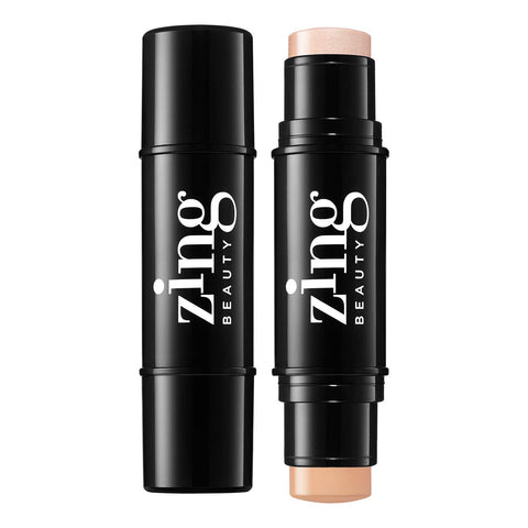 Zing Beauty Skin twin base+primer/highlighter, Light/Luster, 0.42 Ounce