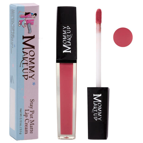 Stay Put Matte Lip Cream | Kiss-Proof/Mask-Proof Matte Lipstick - A medium pink rose [Molly]