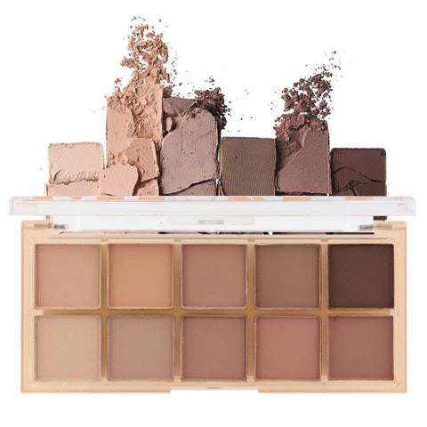 AMY'S DIARY 10 Colors Eyeshadow Eye Shadow Palette Makeup - Matte Naked Eye Shadow, Ultra-Blendable, Naturing-Looking, Long Lasting, Cement Color Neutral Nudes Eye Shadow Palette Suitable for Women
