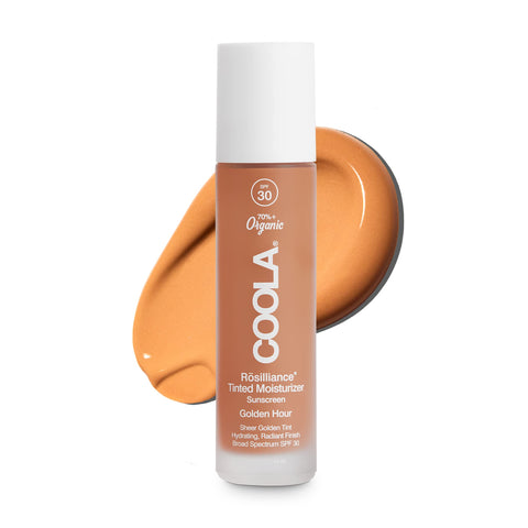 COOLA Organic Rosilliance BB Cream with SPF 30, Tinted Moisturizer Sunscreen & Foundation, Dermatologist Tested, Golden Hour, 1.5 Fl Oz