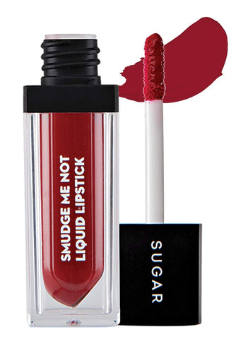 SUGAR Cosmetics Smudge Me Not Liquid Lipstick10 Drop Dead Red (Red) Intensely Pigmented Liquid Matte Finish, Longwearing Formula, Smudgeproof