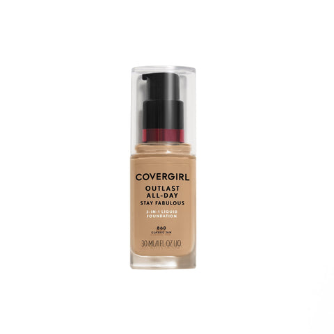 COVERGIRL Outlast All-Day Stay Fabulous 3-in-1 Foundation Classic Tan, 1 oz (packaging may vary)