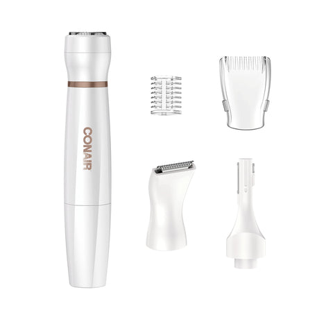 Conair All-In-1 Facial Hair Removal for Women, Cordless Electric Trimmer, Perfect for Face, Ear/Nose, Eyebrows, and Bikini Lines