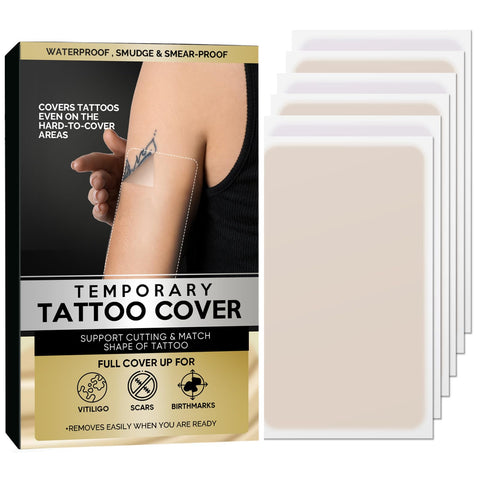 Tattoo Cover Up, 6Pcs Invisible Waterproof Tattoo Cover Up Tape, Ultra-Thin Skin Concealing Tape for Cover Scar, Tattoo, Dark Spots, Birthmarks